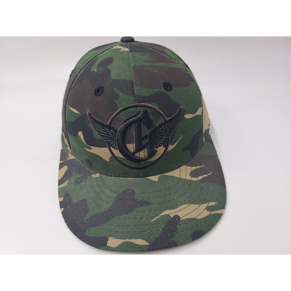 G Unit Reebok Camo Fitted‎ 7 3/8 Hat Cap Cotton Skate Skateboard Men Women Green